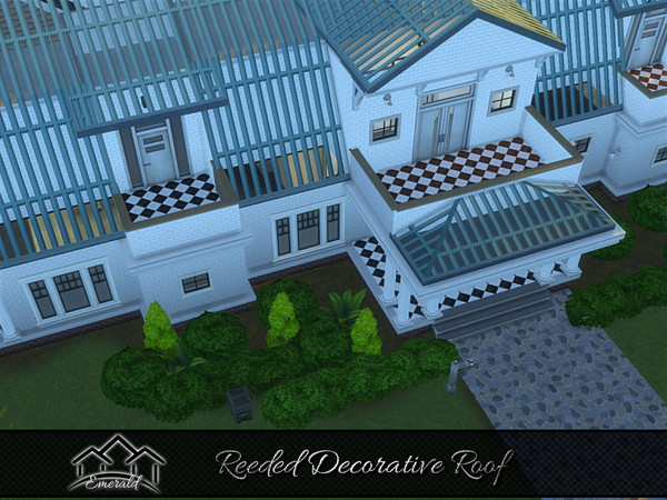 Sims 4 — Reeded Decorative Roof8 by Emerald — Reeded Decorative Roof is the perfect dynamic glass to really enhance your