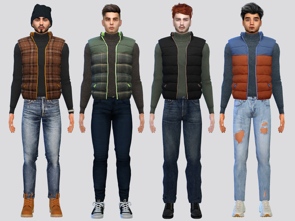 Sims 4 — Camping Puffer Vest by McLayneSims — TSR EXCLUSIVE