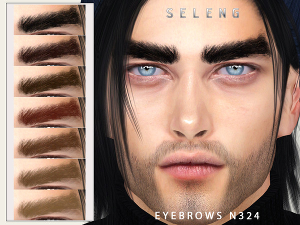 Sims 4 — Eyebrows N324 by Seleng — The eyebrows has 21 colours and HQ compatible. Allowed for teen, young adult, adult