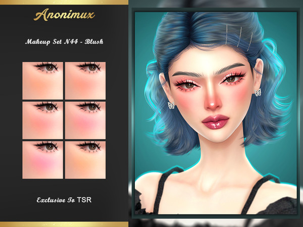 Sims 4 — Makeup Set N44 - Blush by Anonimux_Simmer — - 6 Swatches