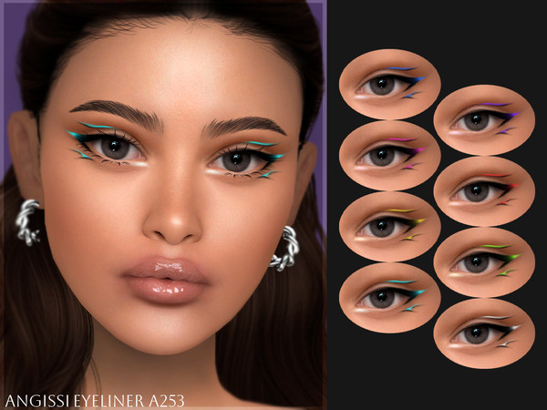 Sims 4 — Eyeliner A253 by ANGISSI — PREVIEWS MADE USING HQ MODE Makeup category