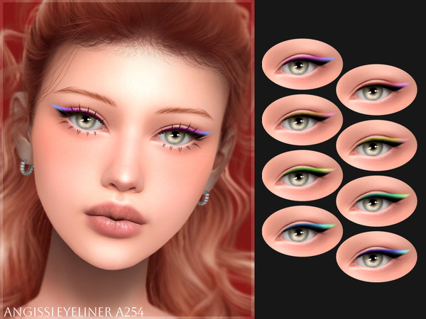 Sims 4 — Eyeliner A254 by ANGISSI — PREVIEWS MADE USING HQ MODE Makeup category