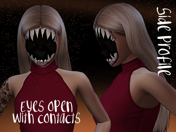Sims 4 — MonsterMouthFacepaint.package by _alttrait_ — Its September and Halloween is fast approaching! Yes, I start