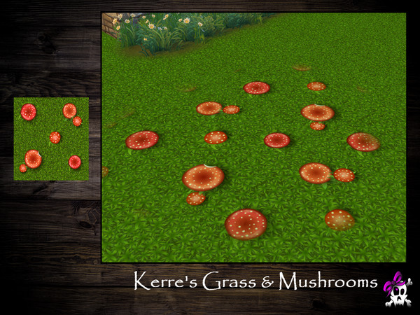 Sims 4 — Kerre_Grass&Mushrooms.package by Kerre2215 — Two New Grass terain paints one with mushrooms and one with