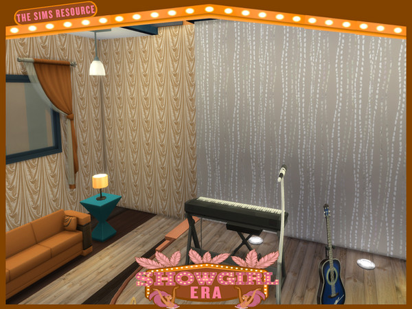 Sims 4 — Showgirl Era Drapes Walls by lavilikesims — A big collection of draping fabric walls, 8 drapes in all wall sizes