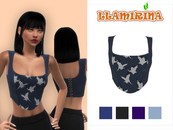 Sims 4 — Jeans Corset by llamirina — New mesh