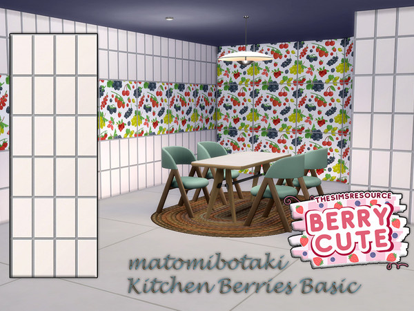 Sims 4 — matomibotaki Kitchen Berries Basic.package by matomibotaki — Mmm, something delicious for the kitchen, kitchen