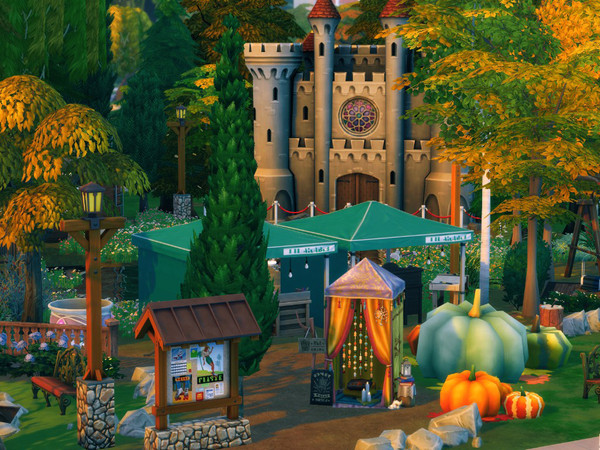 Sims 4 — Renaissance Festival by LaineyLai — A recreational faire with lots of activities in a medieval fall theme.