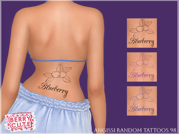 Sims 4 — Random tattoos 98 by ANGISSI — PREVIEWS MADE USING HQ MOD HQ compatible