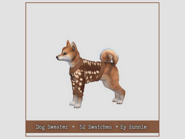 Sims 4 — Small Dog Sweater by ThatBunnie — Clothing for small dogs only