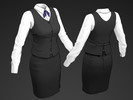 Sims 4 — Servant Uniform by Kizaragy — Servant or Casino Uniform 2 Colours