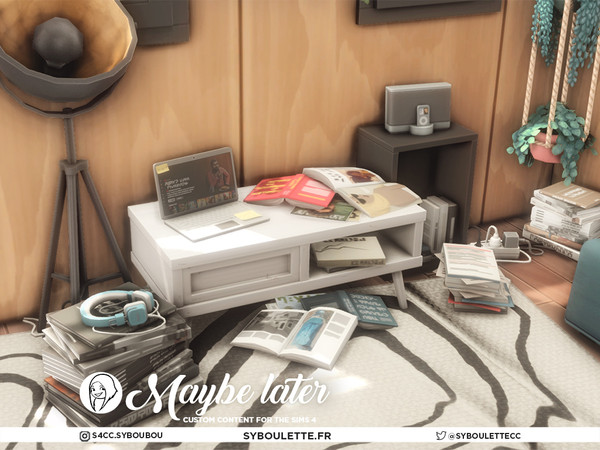 Sims 4 — Maybe Later - Music docking speakers | stereo ipod by Syboubou — Maybe Later is a cc set designed to capture the