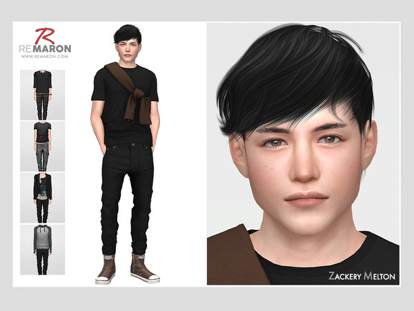 Sims 4 — Zackery Melton by remaron — To ensure your Sim appears exactly as shown in the preview images, please download
