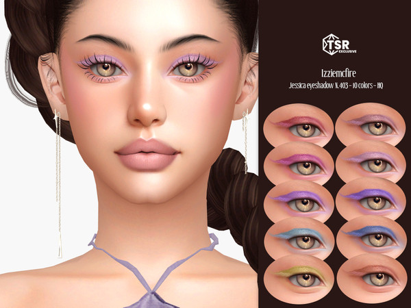 Sims 4 — IMF Jessica Eyeshadow N.403 by IzzieMcFire — Jessica Eyeshadow N.403 contains 10 colors in hq texture.