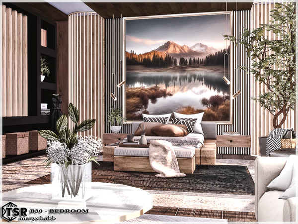 Sims 4 — B30 - Bedroom by marychabb — I present a room - Bedroom . Room is fully equipped.