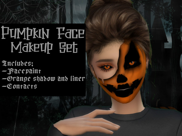 Sims 4 — pumpkincontacts.package by _alttrait_ — As Halloween is quickly approaching I wanted to pop out some fun makeup
