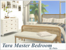 Sims 4 — Tara Master Bedroom by philo — A lovely romantic master bedroom for your sims. Because it's en-suite, it comes