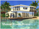 Sims 4 — Manou Beach House by philo — A lovely modern beach house with a large open concept area.