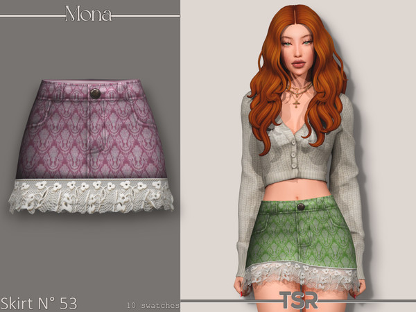 Sims 4 — Skirt_53 by Mona — -New mesh-