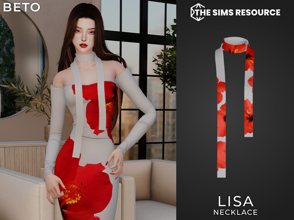 Sims 4 — Lisa (Necklace) by Beto_ae0 — Summer necklace with flowers, enjoy it
