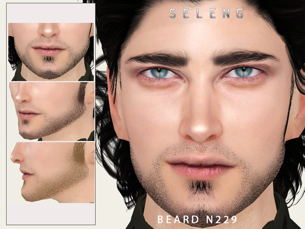 Sims 4 — Beard N229 by Seleng — HQ compatible beard with 21 colours, available for Teen to Elder.