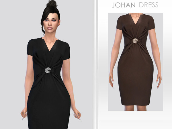 Sims 4 — Johan Dress by Puresim — Female dress in 2 swatches