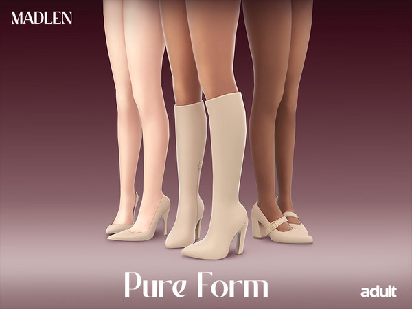 Sims 4 — [Madlen] PureForm Pumps.package by Madlen — Elegant, simple silhouettes with a touch of versatility! Shoes that