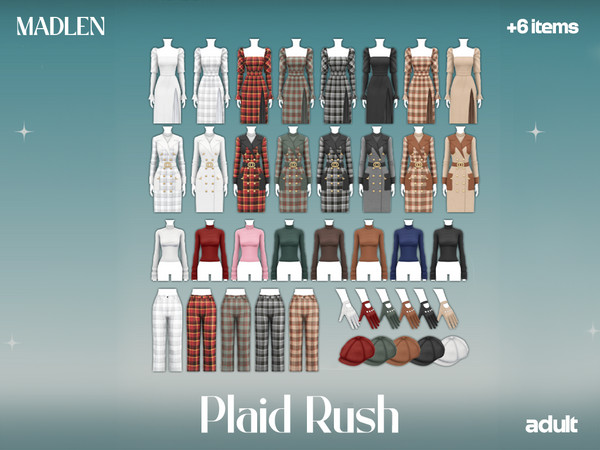 Sims 4 — [Madlen] PlaidRush Gloves.package by Madlen — Plaid, but make it chic!