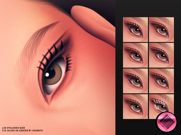 Sims 4 — MM 2D EYELASHES N168 by cosimetic — - Female