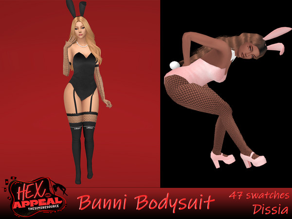 Sims 4 — Bunni Bodysuit by Dissia — Velvet cute bodysuit