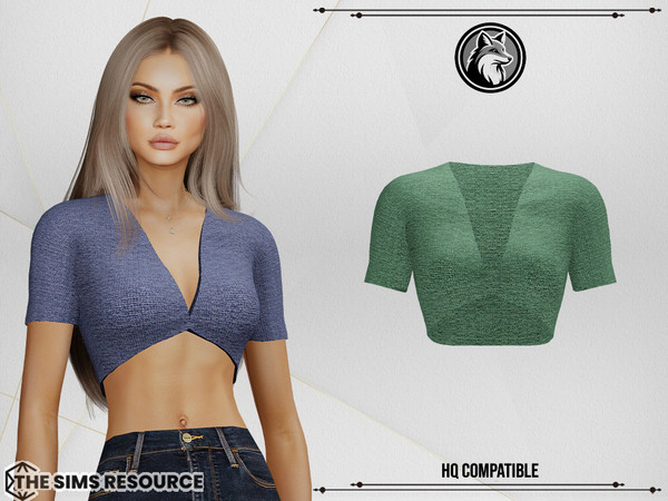 Sims 4 — Ashley Top by ForLima — 4 Colors