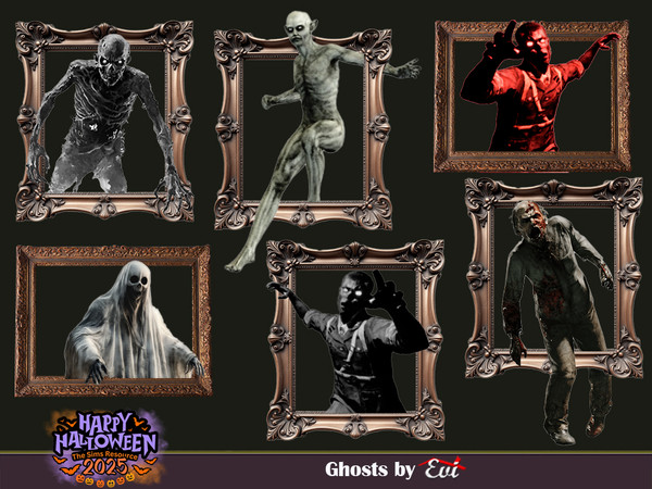 Sims 4 — Ghosts by evi — Halloween wall decoration for every house.