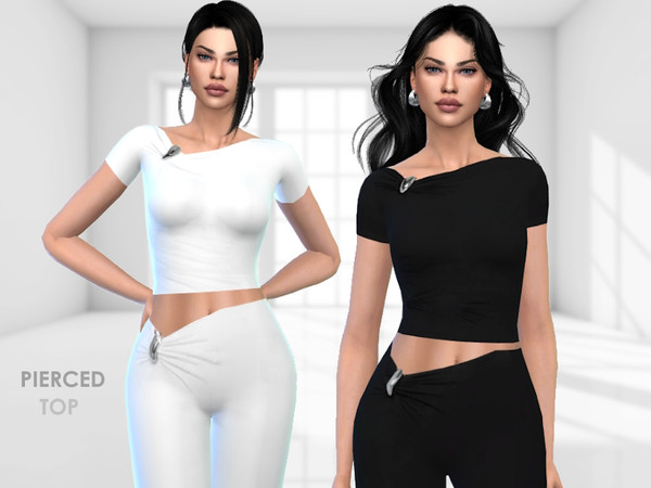 Sims 4 — Pierced Top by Puresim — Pierced top in 2 swatches