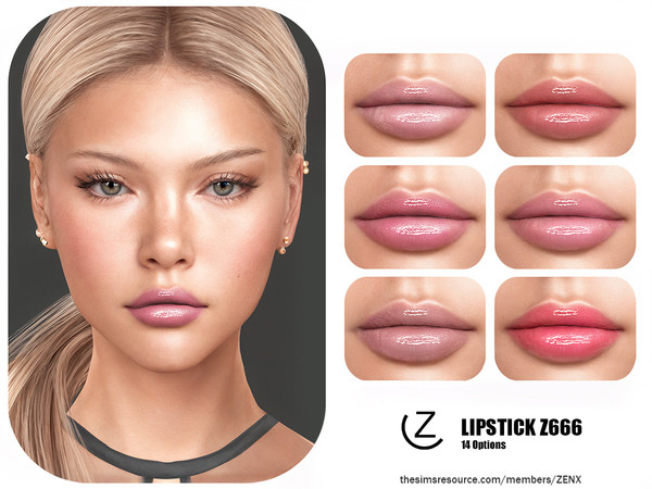 Sims 4 — LIPSTICK Z666 by ZENX — All Age