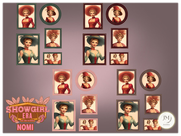 Sims 4 — Jomsims showgirl Era Nomi mix paintings2 by jomsims — For our Show girl Collection, discover Beauty Dance