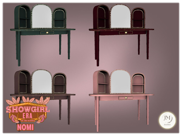 Sims 4 — Jomsims showgirl Era Nomi table mirror by jomsims — For our Show girl Collection, discover Beauty Dance Dressing