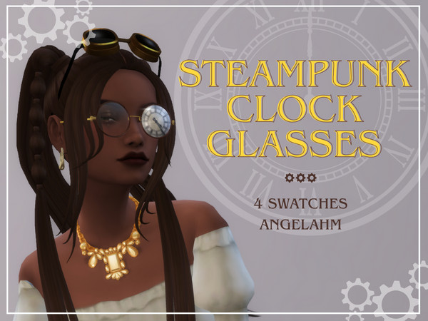 Sims 4 — Steampunk Clock Glasses [AngelaHM] by AngelaHM — 4 Swatches