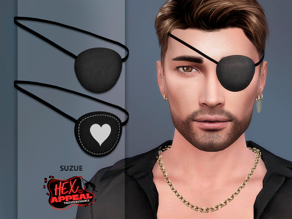 Sims 4 — Hex Appeal Pirate Eyepatch by Suzue — New Mesh (Suzue)