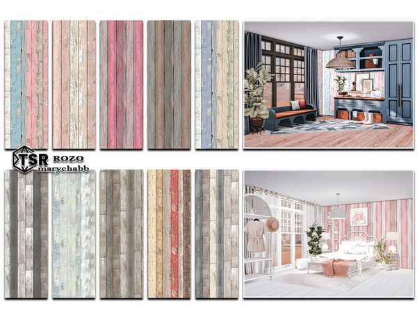 Sims 4 — Rozo - Walls by marychabb — For short , medium , tall wall Kategory: Panels Walls - 10 colors