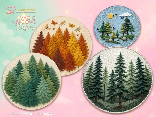 Sims 4 — Forest Rug by SIMcredible! — While decorating our Magic Meadows Fairy set, we missed some little things... a