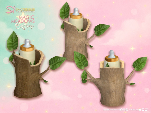 Sims 4 — Magic Meadows Baby Bottle in bark by SIMcredible! — While decorating our Magic Meadows Fairy set, we missed some