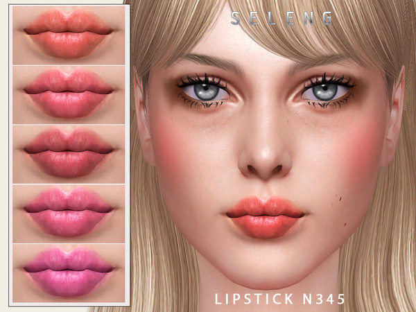 Sims 4 — Lipstick N345 by Seleng — The lipstick has 15 colours and HQ compatible. Allowed for teen, young adult, adult
