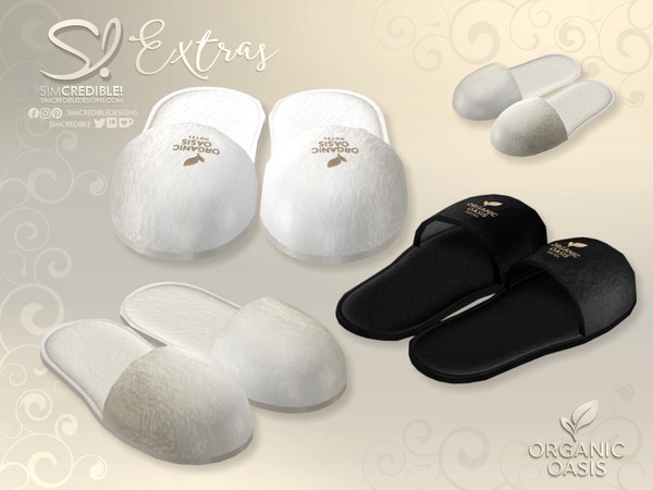 Sims 4 — Organic Oasis Slippers by SIMcredible! — Do you know when by SIMcredibledesigns.com