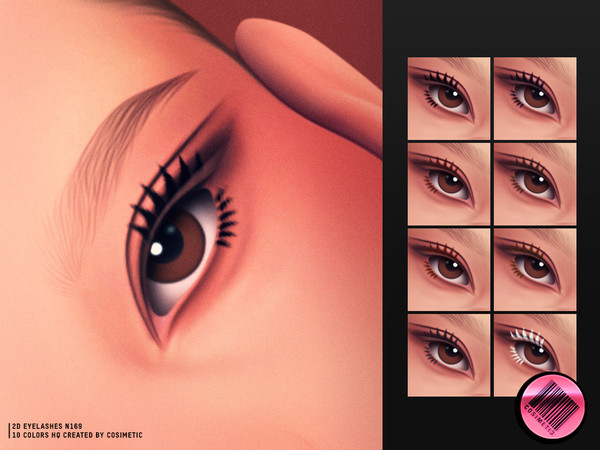 Sims 4 — MM 2D Eyelashes N169 by cosimetic — - Female