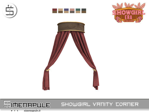 Sims 4 — [SeN4] Showgirl era - Canopy drapery by Simenapule — Showgirl Vanity CornerShowgirl Vanity CornerShowgirl Vanity
