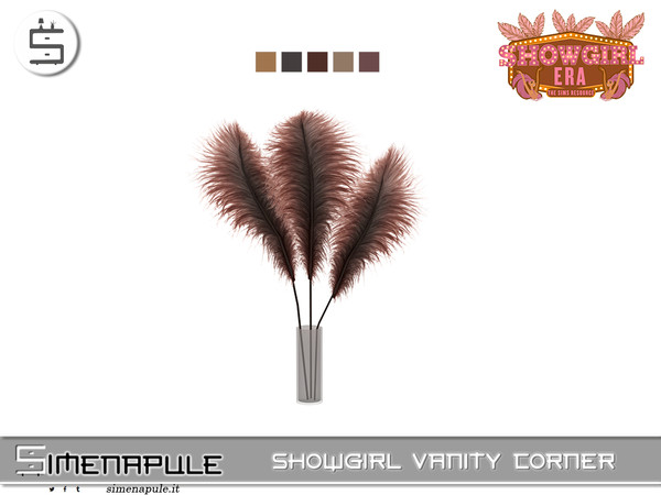 Sims 4 — [SeN4] Showgirl era - Feathers in Vase by Simenapule — Showgirl Vanity CornerShowgirl Vanity CornerShowgirl