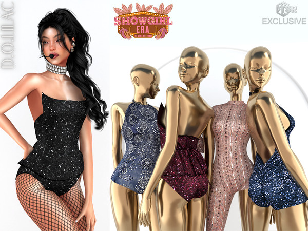 Sims 4 — Showgirl Era Sequin Corset Outfit DO0989 by DOLilac — Custom thumbnail