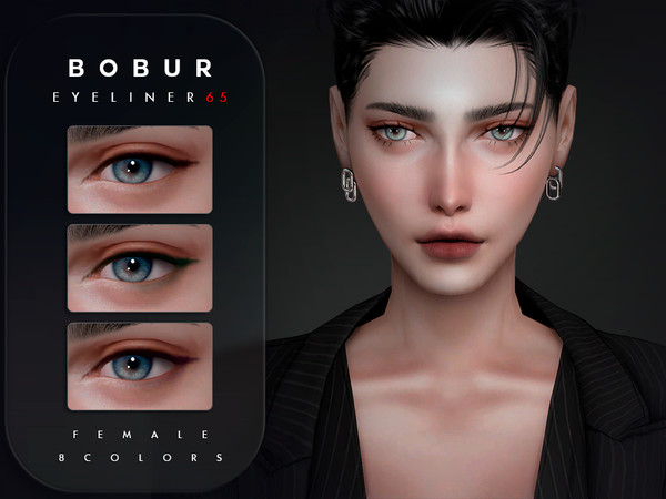Sims 4 — Thin smoky eyeliner by Bobur2 — Thin smoky eyeliner in two versions for female 8 colors I hope you like it