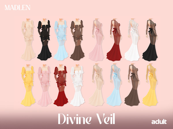 Sims 4 — Divine Veil Dress 2(no sleeves).package by Madlen — Discover bridal elegance redefined!