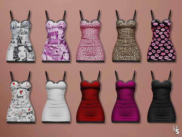 Sims 4 — (Wisteria) Rogue_Dress.package by WisteriaSims — This chic dress comes with matching gloves